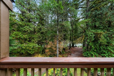 On the back deck, you are completely surrounded by nature