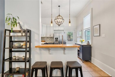 Kitchen with Bar stools