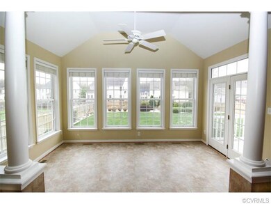 The florida room is open to the kitchen and living