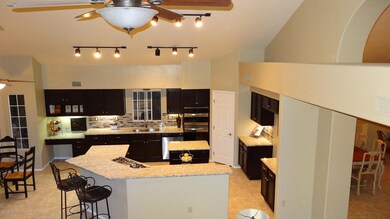 Kitchen view from stairs