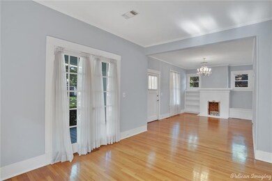 Full view of the living area with French doors to 