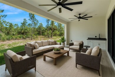 View of patio with outdoor lounge area, a ceiling