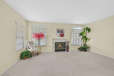 Living room with fireplace