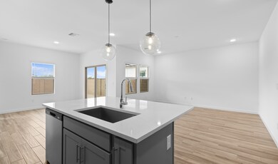 Kitchen with spacious central island