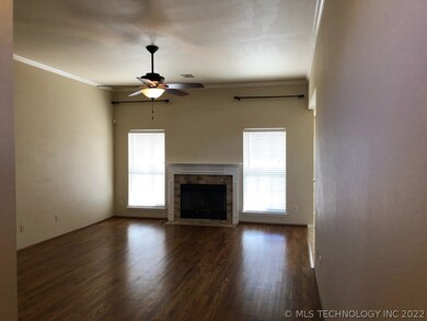 Living with fireplace and hardwoods