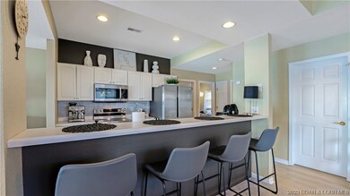 Extra seating at the breakfast bar.
