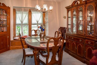 Dining room with a window seat and built-in corner