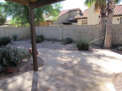 Covered patio view