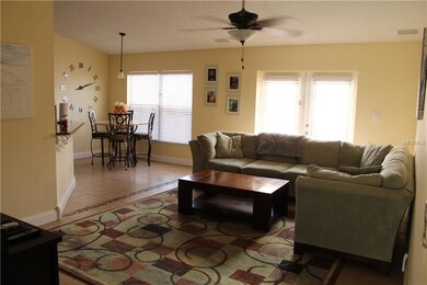 Living room adjoins breakfast nook.  The double do