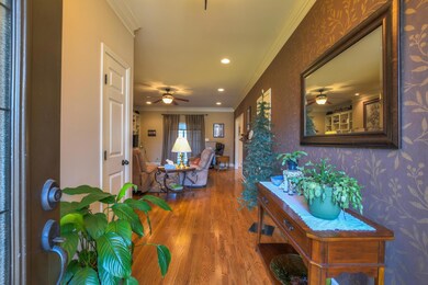 View from your entrance.  Beautiful hardwoods in the main living area. 