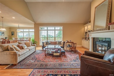 View from the foyer highlights the multiple window