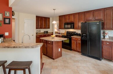 Abundant counter and cabinet space.