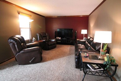 Family room open to the kitchen