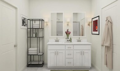 Primary bath with dual sinks