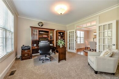 Office with French doors