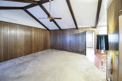 Vaulted ceilings make this living room feel extra large!
