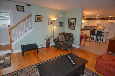 Hardwood and tile accentuate the rooms.