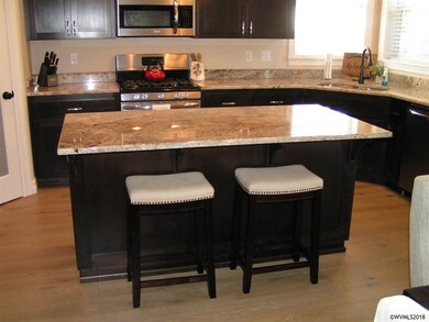 Island with granite tops