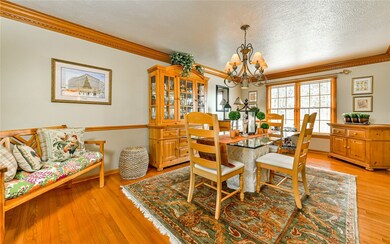 The hardwood floors are continued from the living