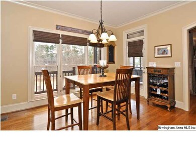 Breakfast nook over looking pool and lake