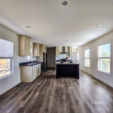 Living room and kitchen
