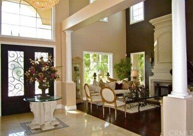Floor medallion and high windows for natural light