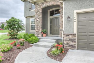 gorgeous landscaping at front entry