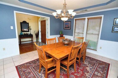 The dining room is just off the foyer and offers t