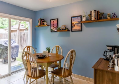 Kitchen Nook with access to backyard