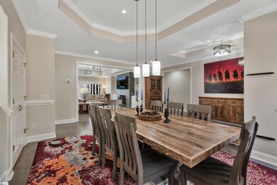 Dining room with niche and 2 closets.