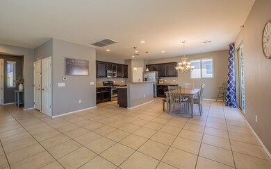 View to Dining and Kitchen