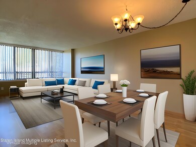 Living-dining room staged