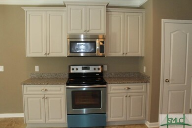 Beautiful gray cabinets, stainless steel appliance