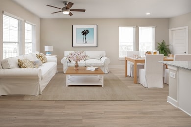 Wood-look flooring throughout home