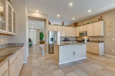 Kitchen Island and Buffet area!