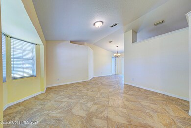 living room with tile floor