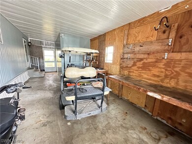 Very spacious enclosed workshop area
