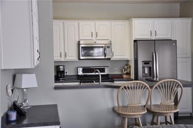 Desk space and counter bar in the kitchen/family r