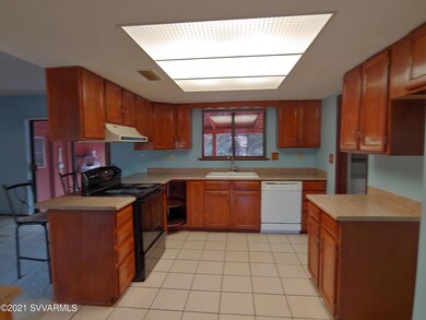 Kitchen with tile floor