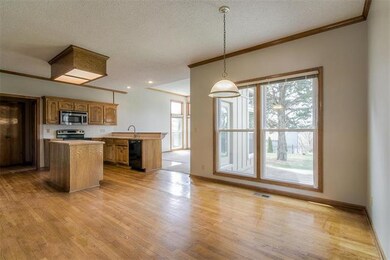 Spacious informal eating area.