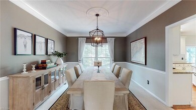 Dining Room with window overlooking backyard