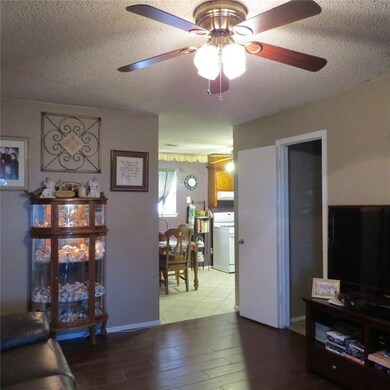 Looking from living room into kitchen/dining area