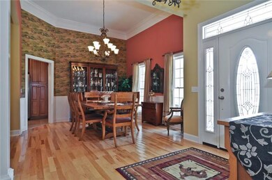 Imagine all the great dinner parties you will host in this superb dining room.