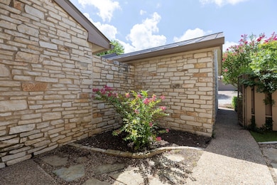 Exterior view of stone siding