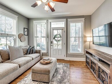 Living room featuring hardwood / wood-style floors