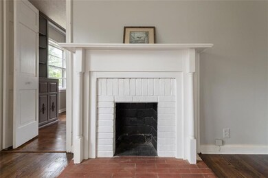 Brick surround fireplace