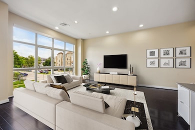Virtually staged. The large floor to ceiling windo