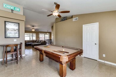 LR w/ Lots of Tile and Ceiling Fan
