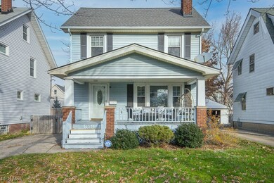View of front of property with covered porch