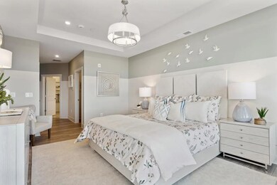 Primary suite with tray ceiling
